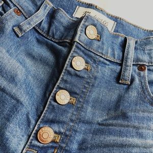 Madewell High Rise Button Fly Denim Shorts Size 28